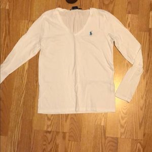 White long sleeve Ralph Lauren shirt